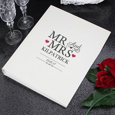 Personalised Mr And Mrs Album with Sleeves