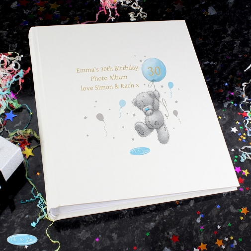 Personalised Me To You Blue Balloon Album with Sleeves