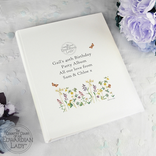 Personalised Country Diary Wild Flowers Album with Sleeves