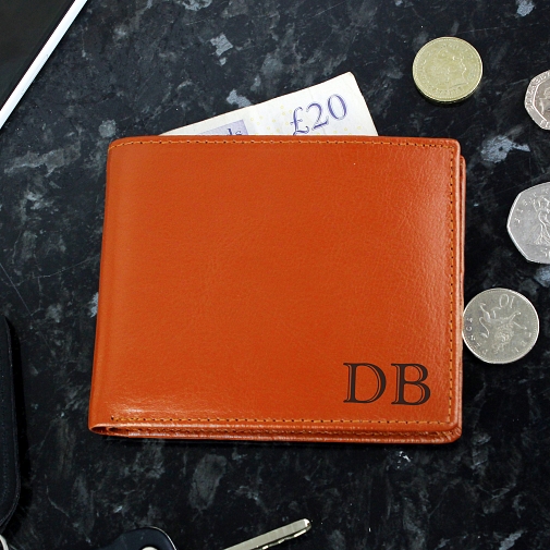 Brown Initials Wallet