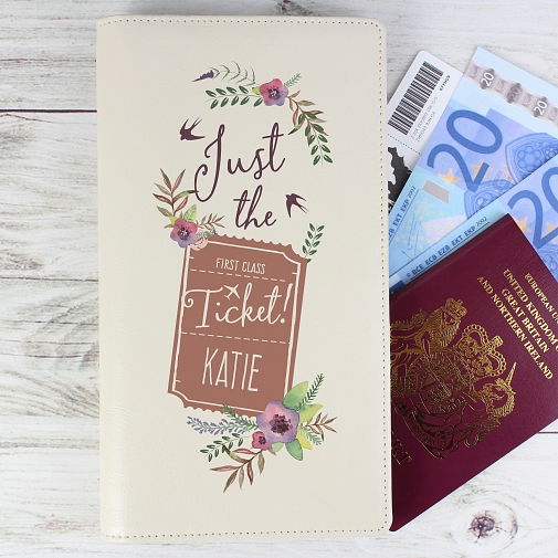 Personalised First Class Ticket Travel Document Holder