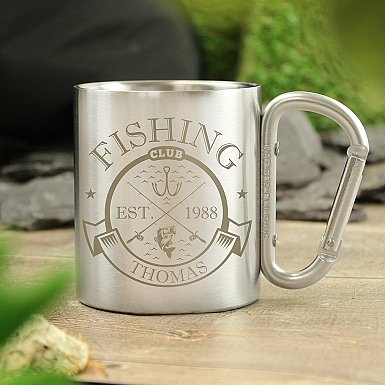 Personalised Fishing Club Stainless Steel Mug