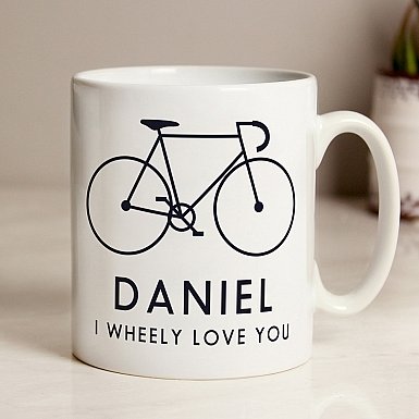 Personalised I Wheely Love You Bike Mug