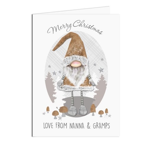 Personalised Scandinavian Christmas Gnome Card delivery to UK [United Kingdom]
