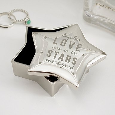 Personalised Love You To The Stars Star Trinket Box