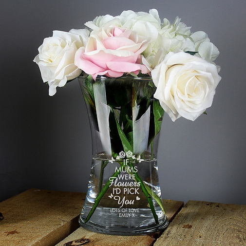 Personalised Pick You Glass Vase