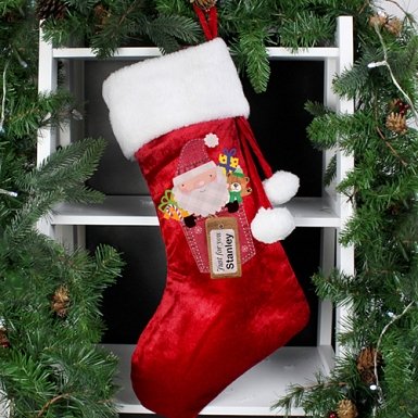 Personalised Santa Claus Luxury Stocking delivery to UK [United Kingdom]