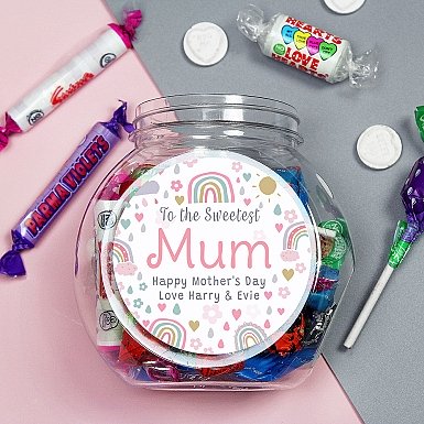 Personalised Rainbows & Sunshine Sweet Jar