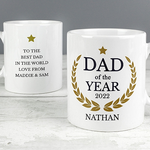 Personalised Dad of the Year Mug