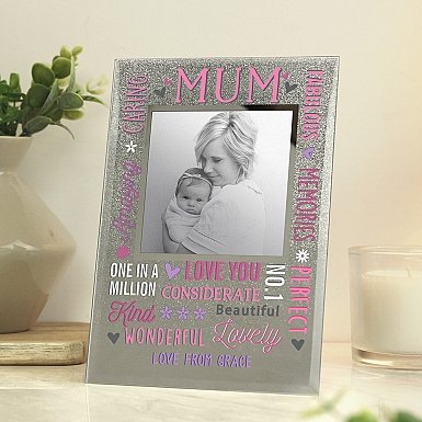 Personalised Mum Glitter Frame