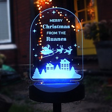 Personalised Christmas Outdoor Solar Light