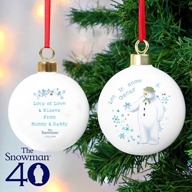 Personalised The Snowman Let it Snow Bauble