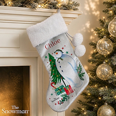 Personalised The Snowman Christmas Wishes Stocking Custom Gift UK