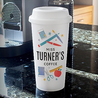 Personalised Teachers Insulated Eco Travel Cup Delivery to UK