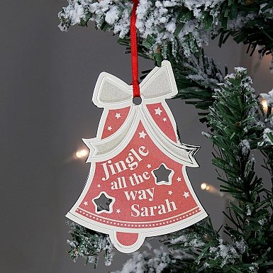 Personalised Jingle All The Way Bell Decoration